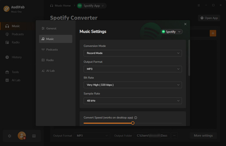choose output format