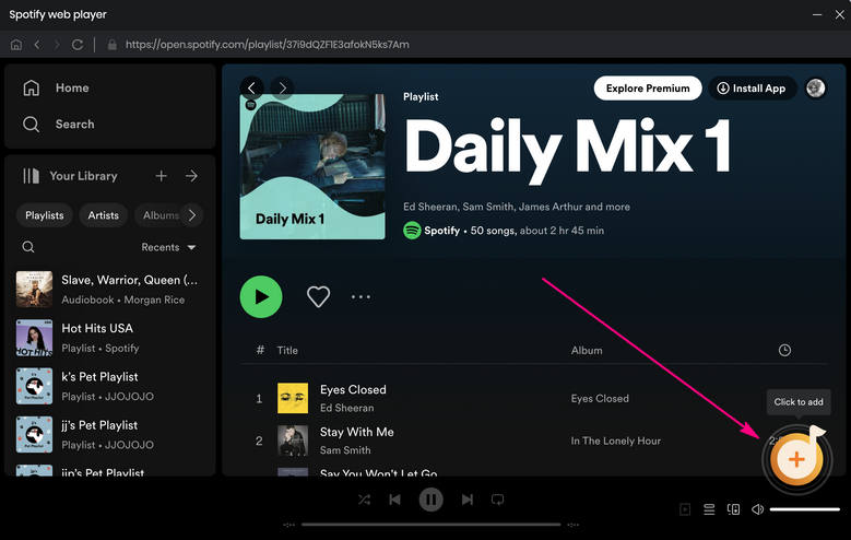 add spotify music to audifab