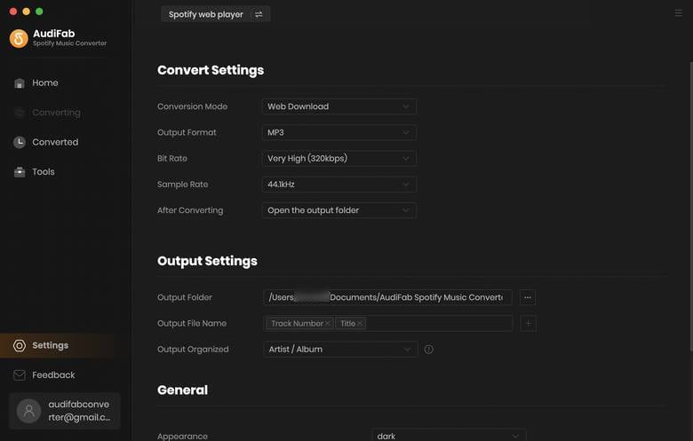 customize output settings