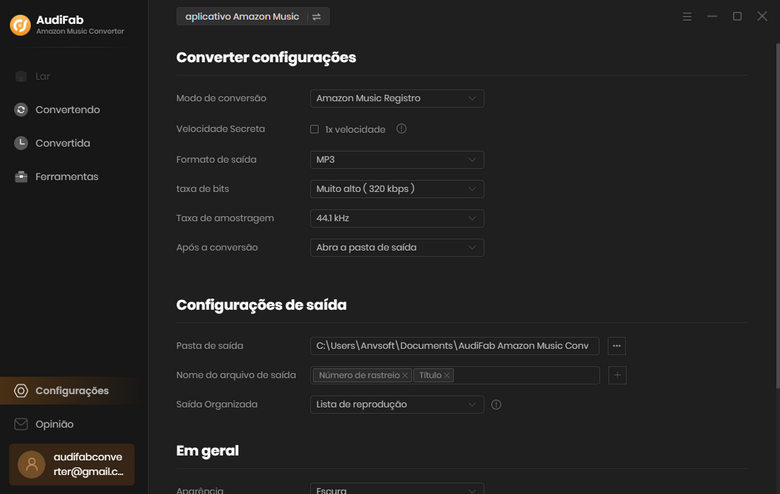 escolha o formato MP3 como formato de saída
