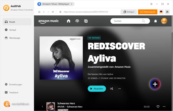 Amazon Music Titel hinzufügen