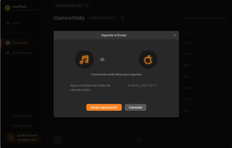 transferir música de Amazon a iTunes