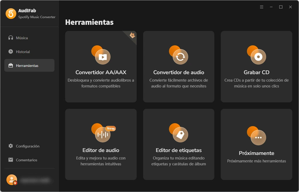 Herramientas adicionales de AudiFab