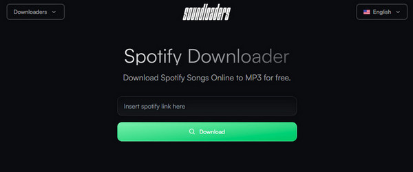 soundloaders.appのSpotifyダウンロード画面