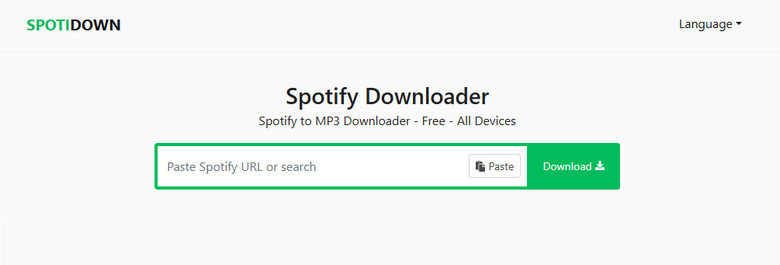 spotidown appのSpotifyダウンロード画面