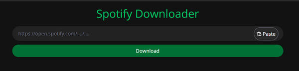 spotidownloader.comのSpotifyダウンロード画面